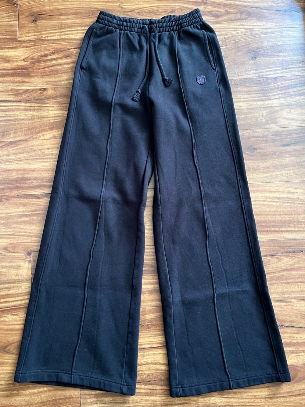 PINK Black Wide-Leg Sweats